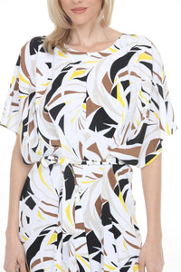 Joseph Ribkoff - Tropical Front Slit Summer Dress