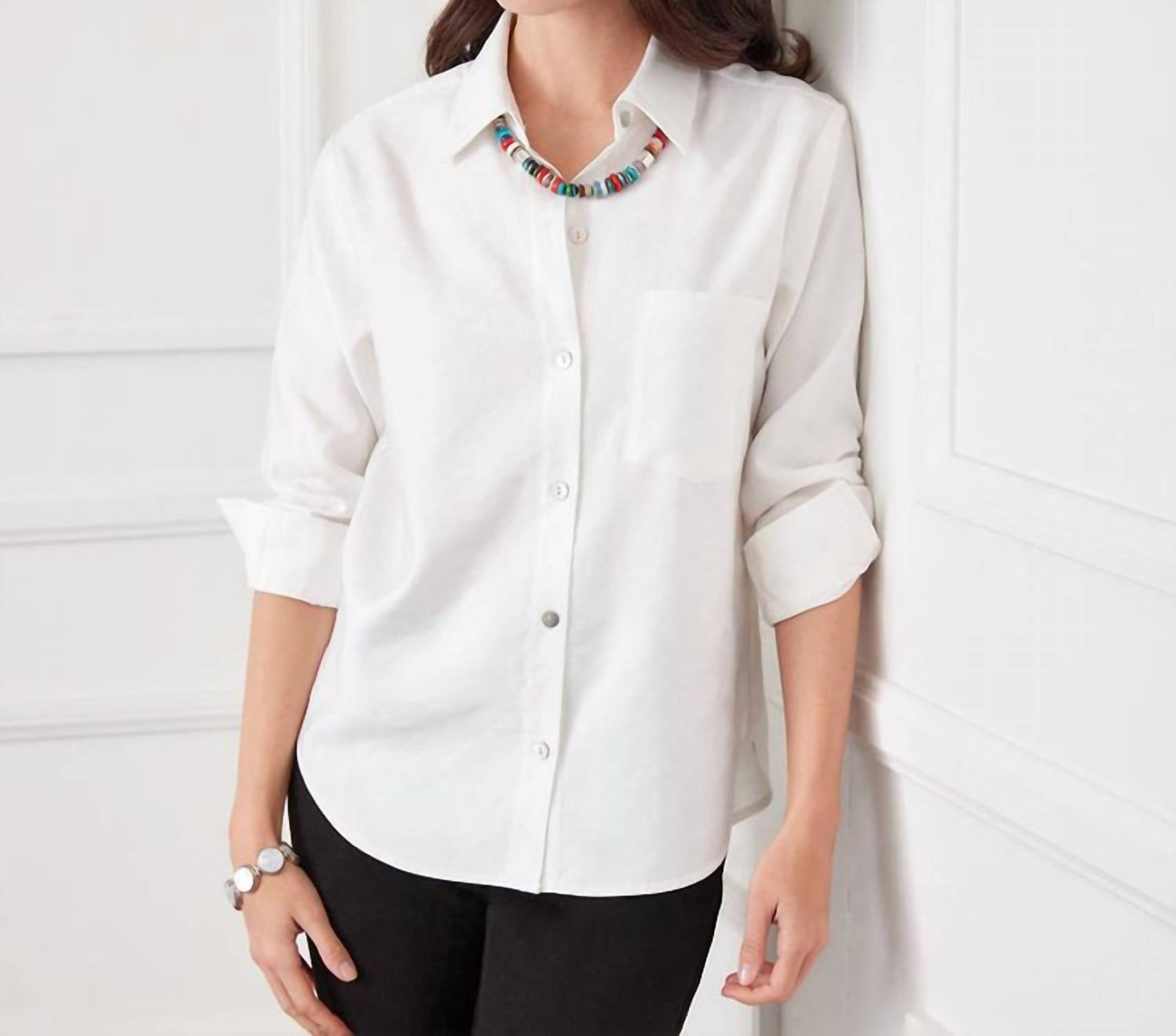 Karen Kane - Karen Kane: Ruched Sleeve Shirt