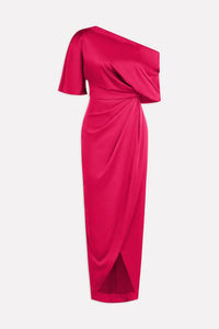 Theia - Rayna One Shoulder Draped Dress
