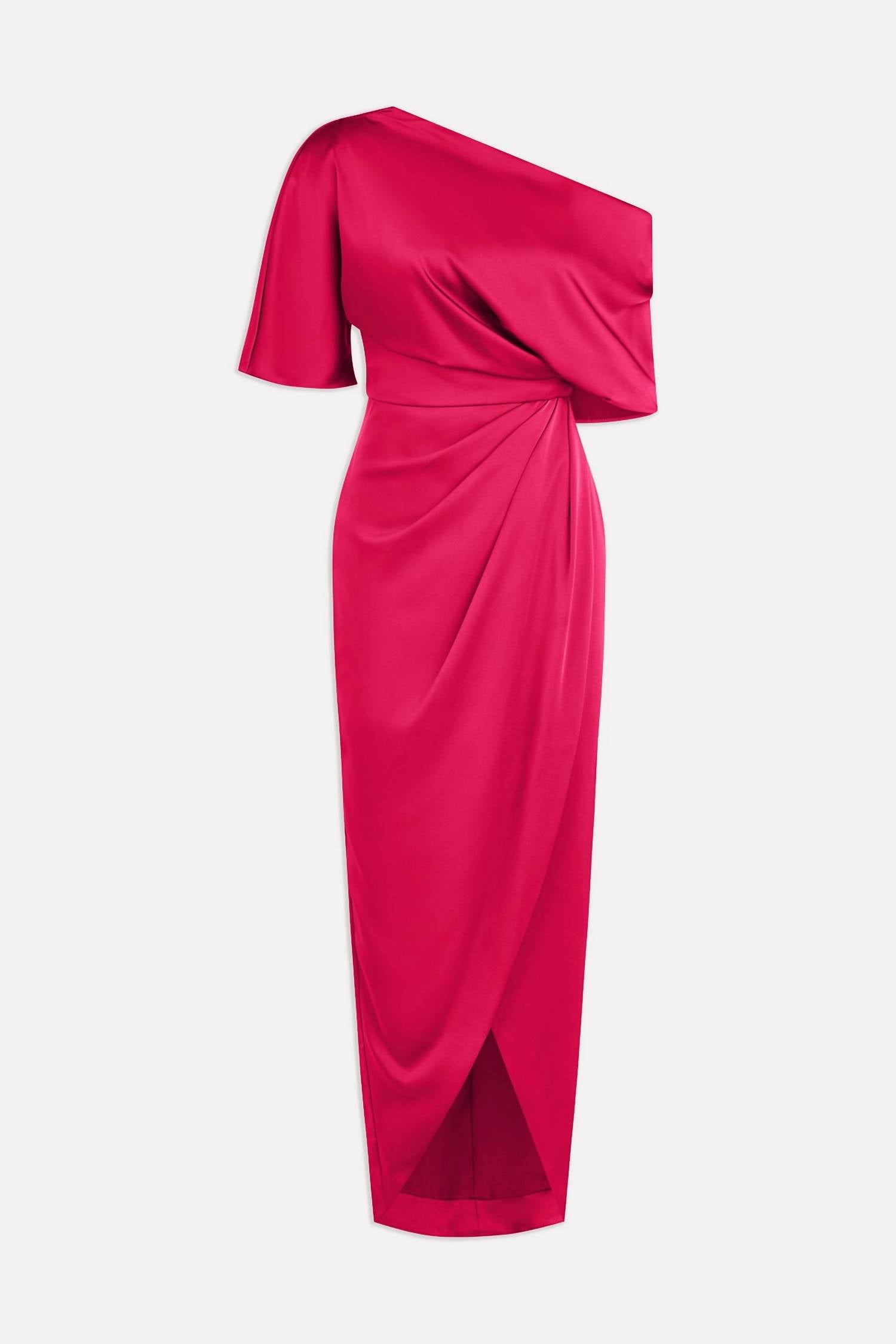 Theia - Rayna One Shoulder Draped Dress