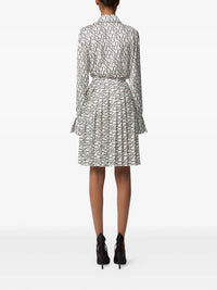 Nina Ricci - All Over Logo Pleated Mini Skirt