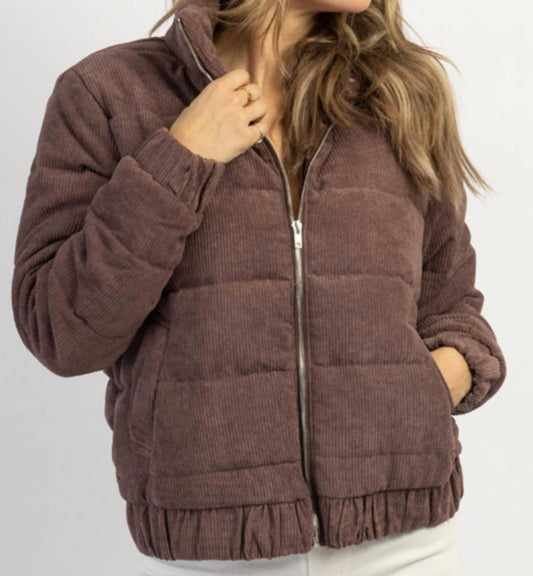 JENNA CORDUROY PUFFER JACKET