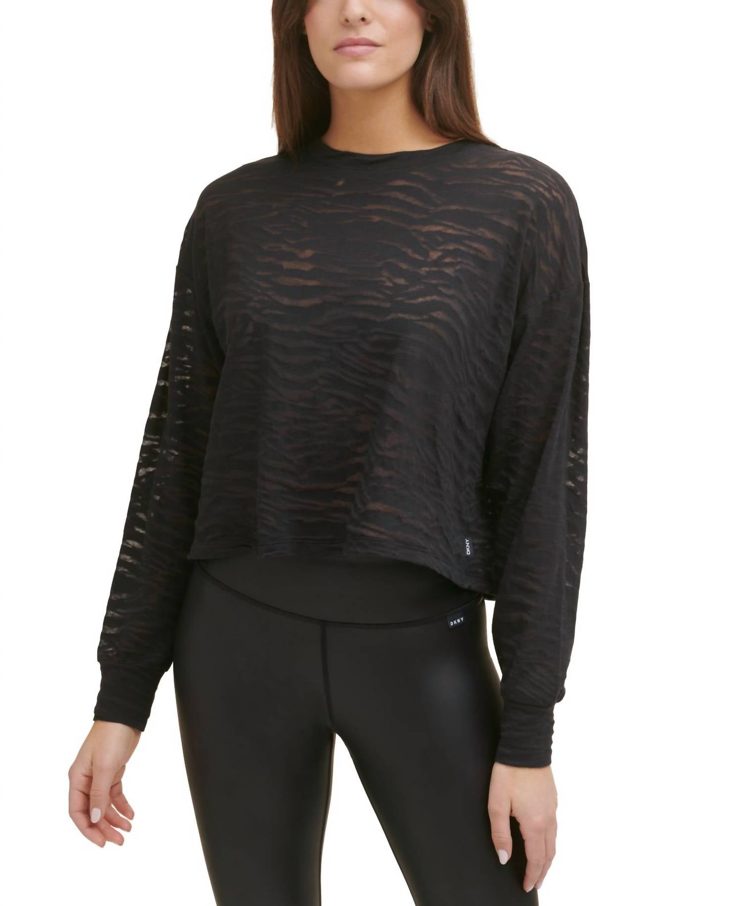 Dkny - Tiger Burnout Crop T-Shirt