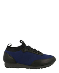 Brioni Men's Mesh Sock-collar Runner Sneakers in bluette black - men's sneaker