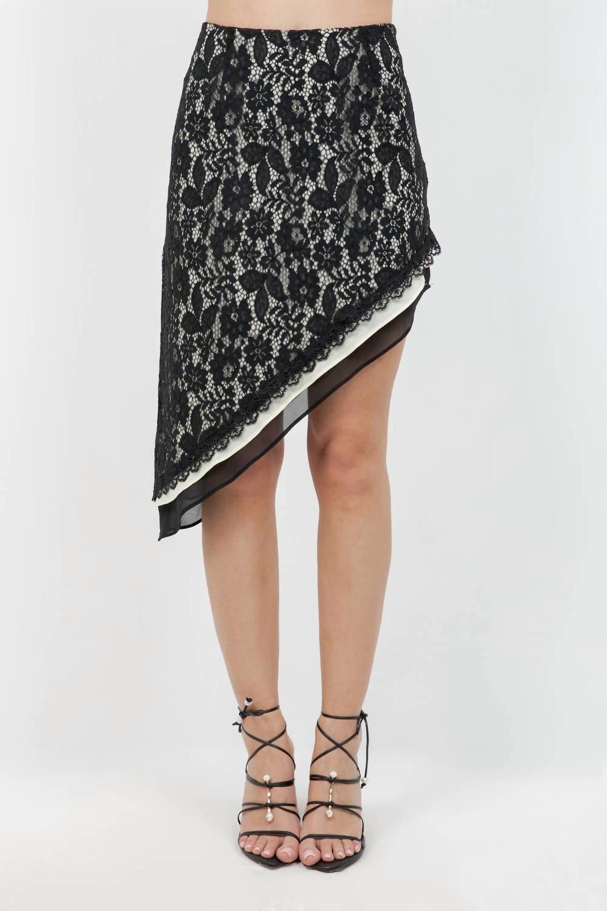 Whiteroom+Cactus - Leila Lace Asymmetrical Skirt