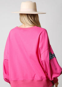 Peach Love - Multi Color Sequins Tiger Sweatshirt