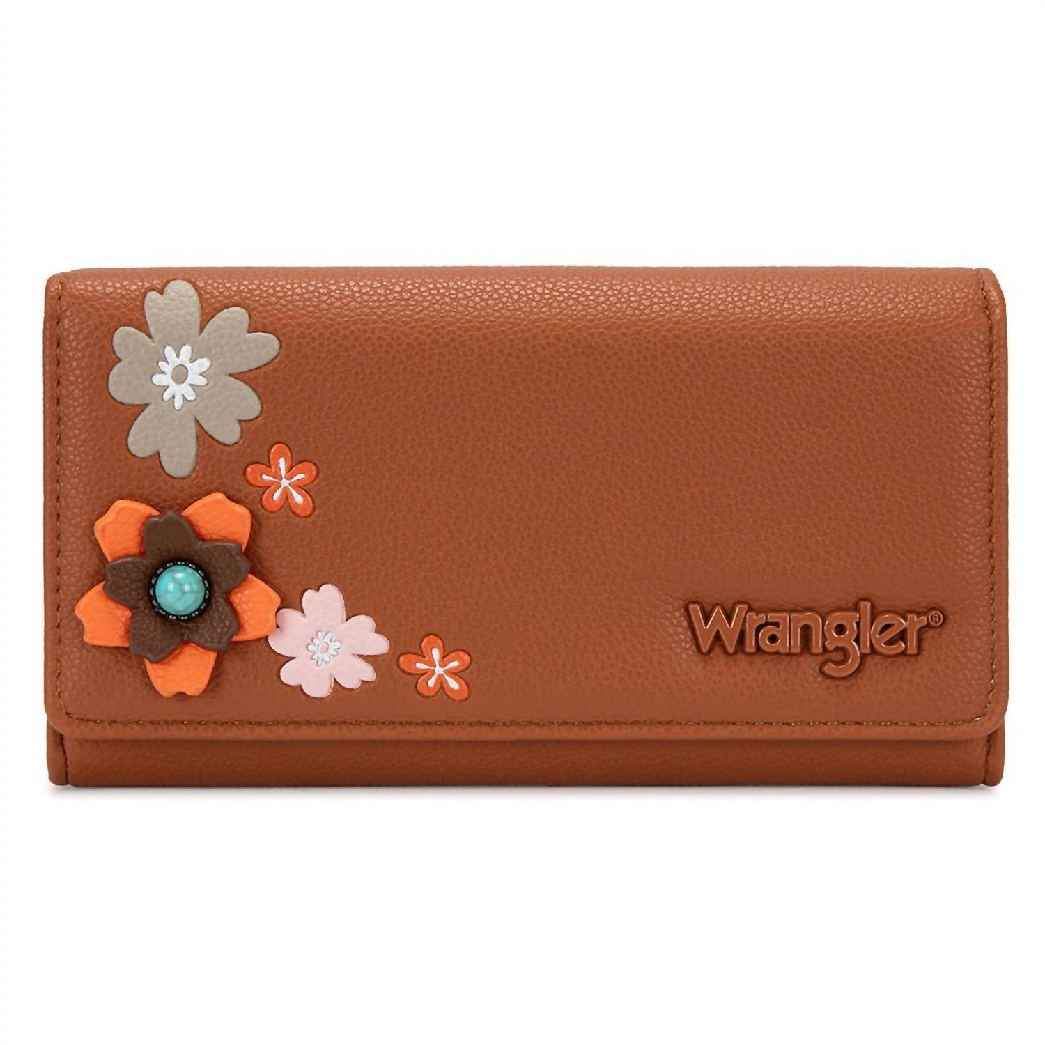 Wrangler - Multi Floral Turquoise RFID Long Wallet