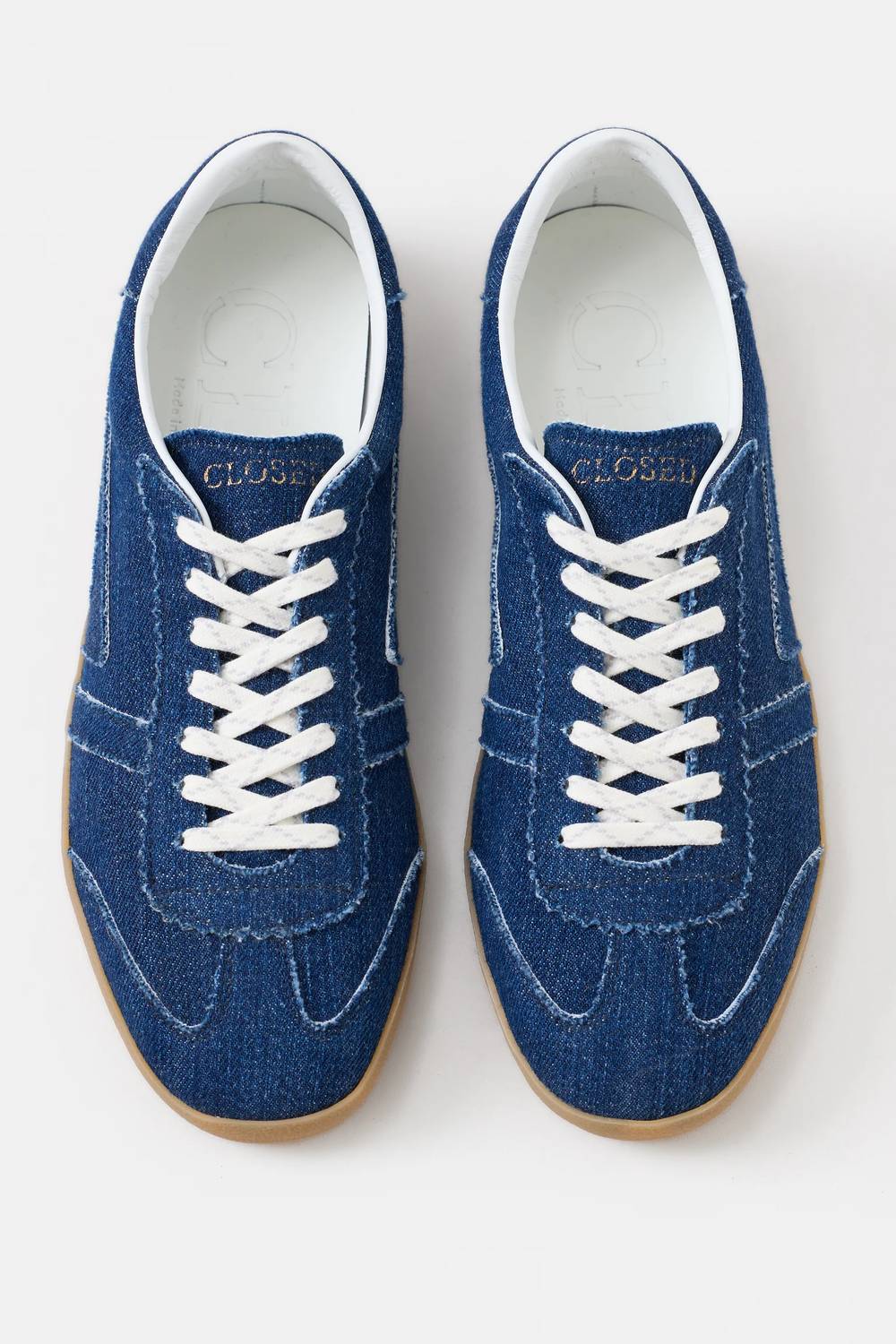 CLOSED Women's Denim Sneaker in mid blue - women's sneaker - detail view