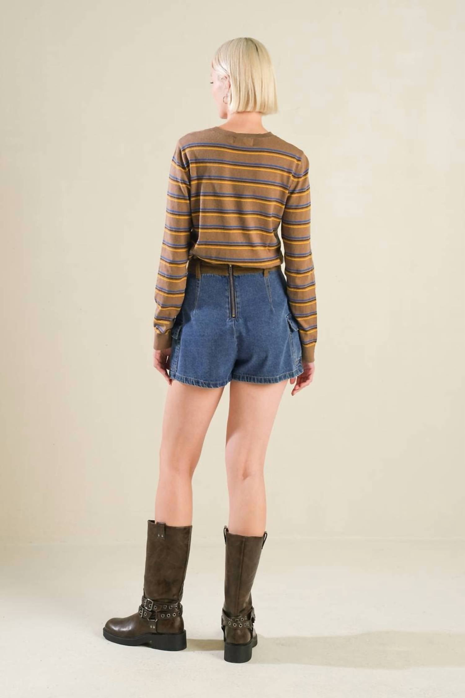 Flying Tomato - Washed Denim Short