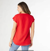 COCO + CARMEN Camellia Cap Sleeve Top With Layered Bottom - women's t-shirt - alternate view