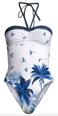 Farm Rio - Women's Dream Sky Halter One-piece Swimsuit