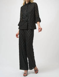 Joseph Ribkoff - Cascade Print 3/4 Sleeves Trapeze Jacket