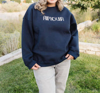 Polagram Amour Pullover Top in navy - women's long sleeve top - view 5
