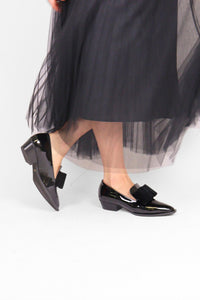 ALL BLACK Women's Pat And Bow Loafers in black - women's flats - view 8