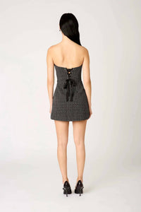 NIA Thea Strapless Dress in black - women's dress - detail view