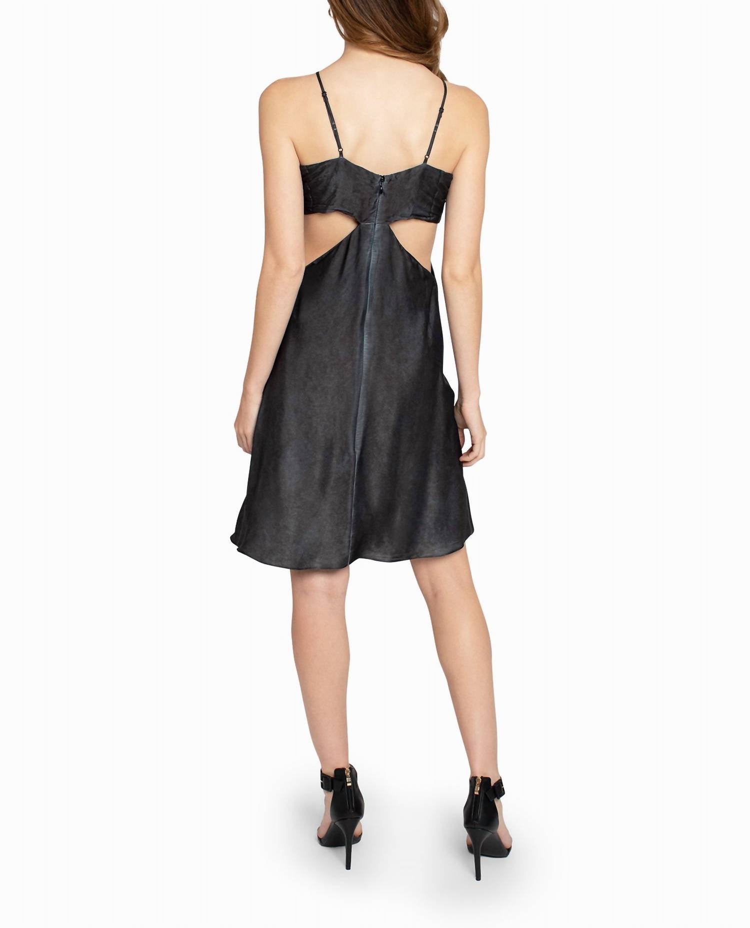 Nicole Miller - Garment Dyed Cut Out Mini Dress