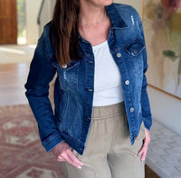 RISEN Classic Charm Denim Jacket in blue - women's jacket