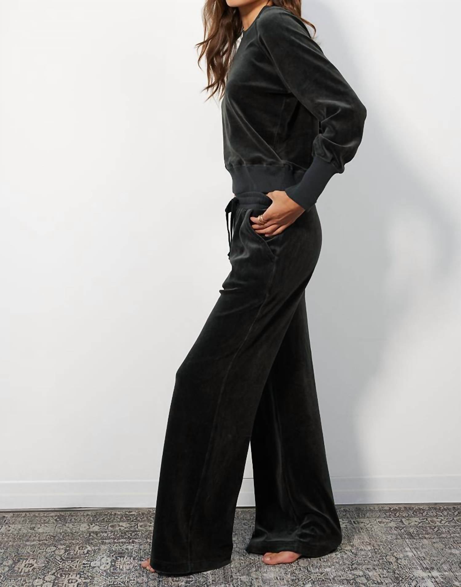 Bobi - Rib Mix Wide Leg Pant