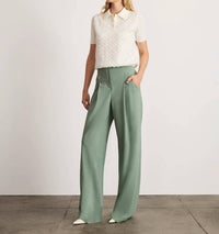 TANYA TAYLOR Camilla Polo Knit Top in cream - women's t-shirt - alternate view