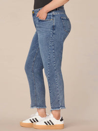 Democracy - Women's High Rise Spliced Ankle Straight Jeans