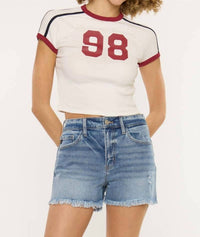 Kancan - High Rise Mom Shorts