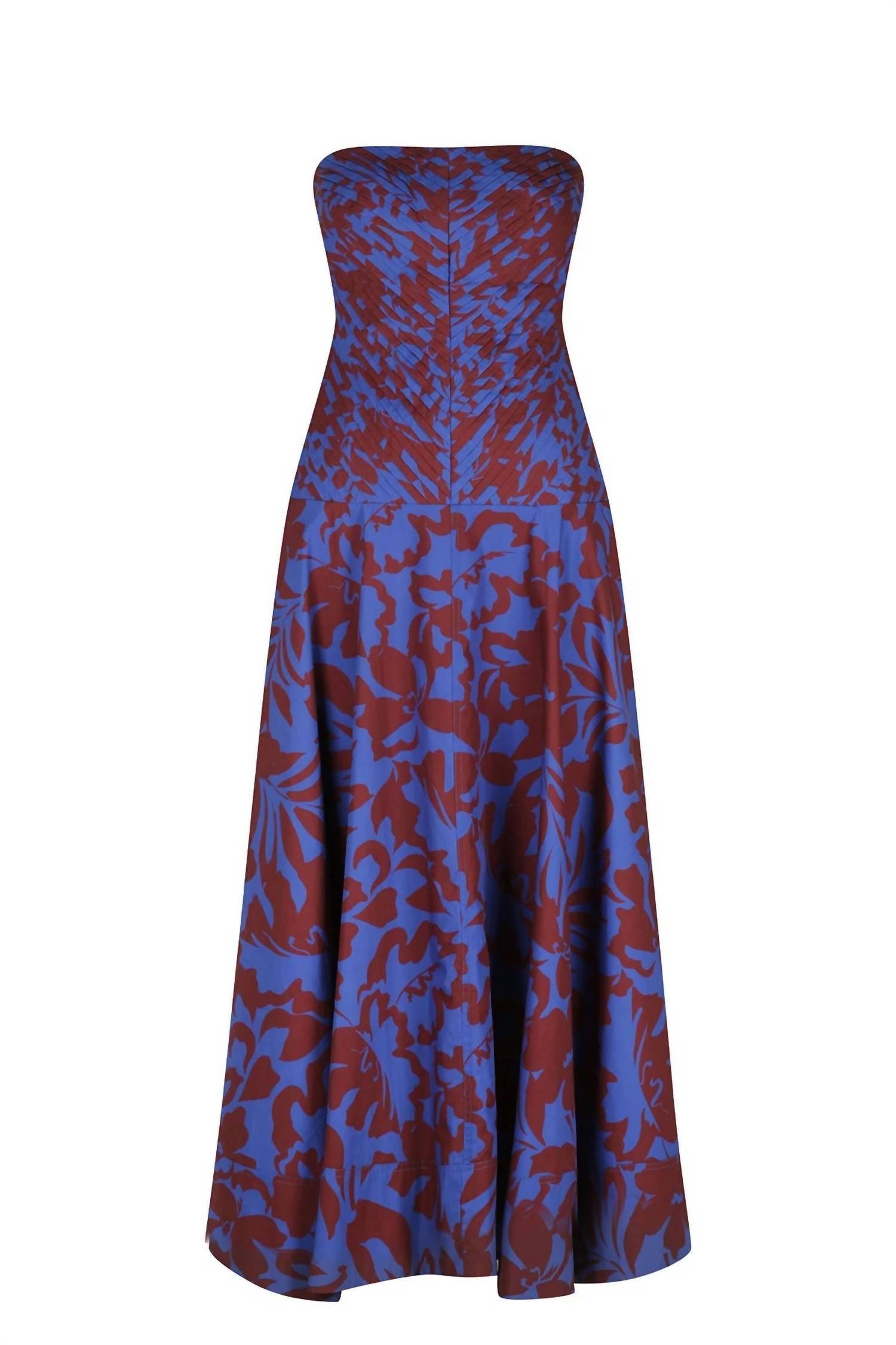 Shona Joy - CATIA STRAPLESS PLEATED MIDI DRESS
