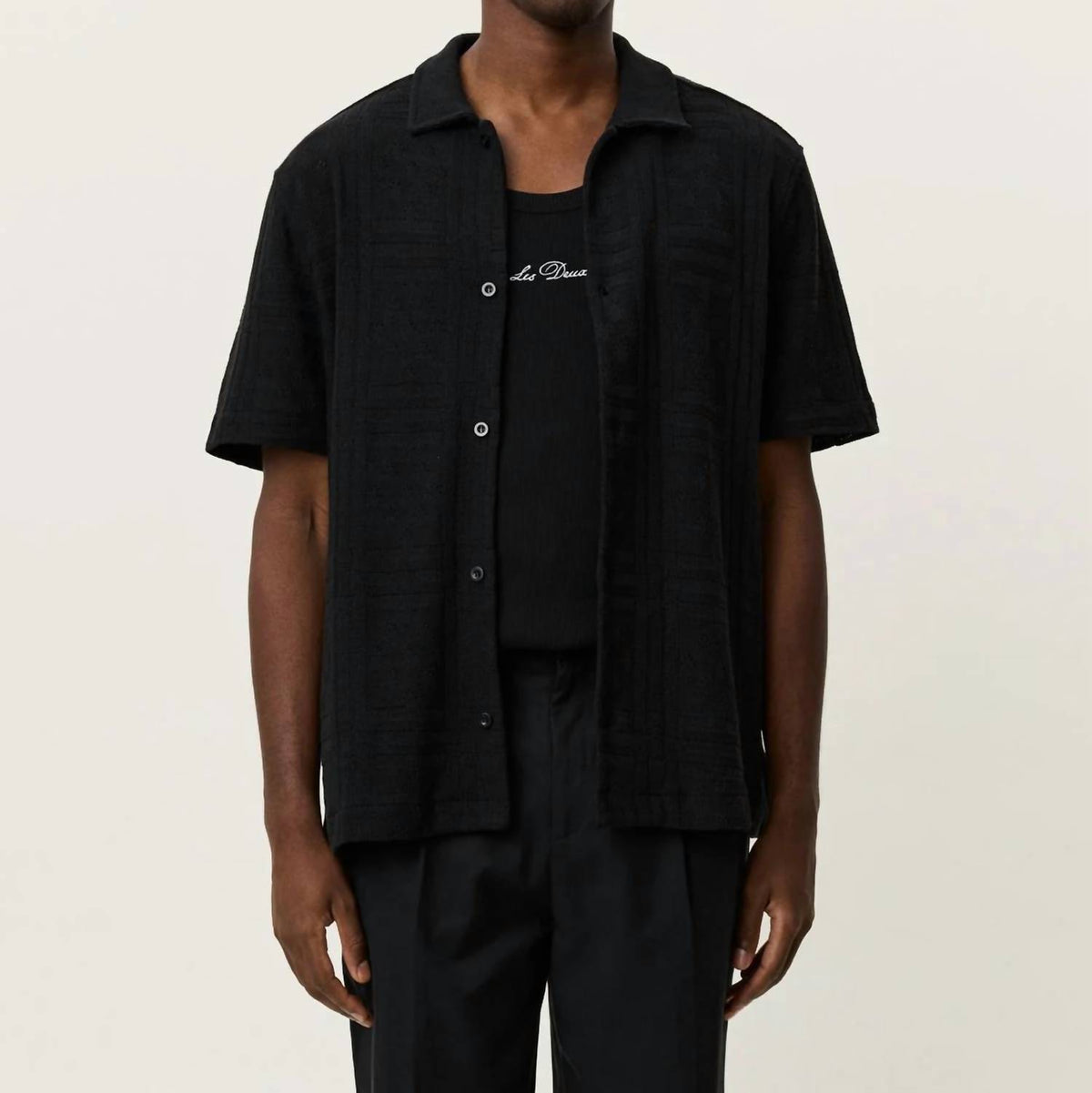 Les Deux - Hector Pointelle Short Sleeve Shirt