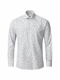 Eton Men’s Floral Organic Cotton Dress Shirt in white - men's shirt
