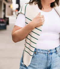 Gentle Fawn - STRIPE V-NECK SWEATER