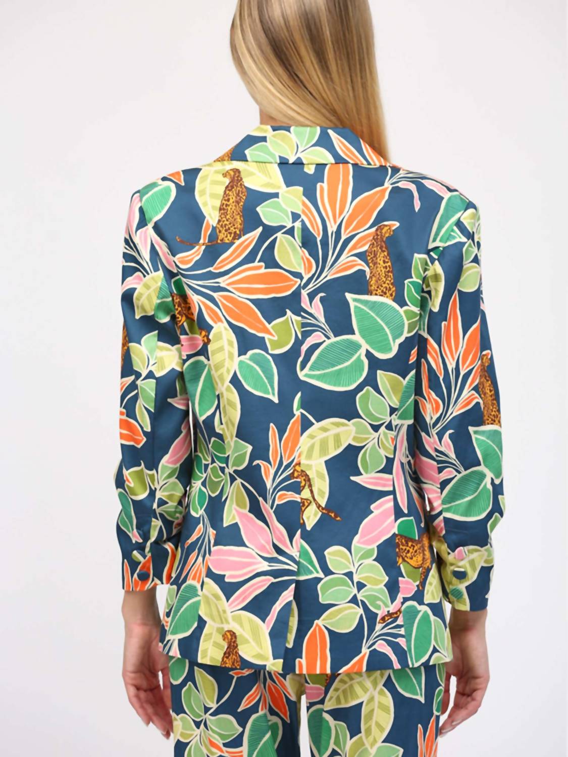 Fate - Jungle Print Satin Blazer