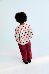 The New Society Cora Sweater in white - kids' sweater - alternate view