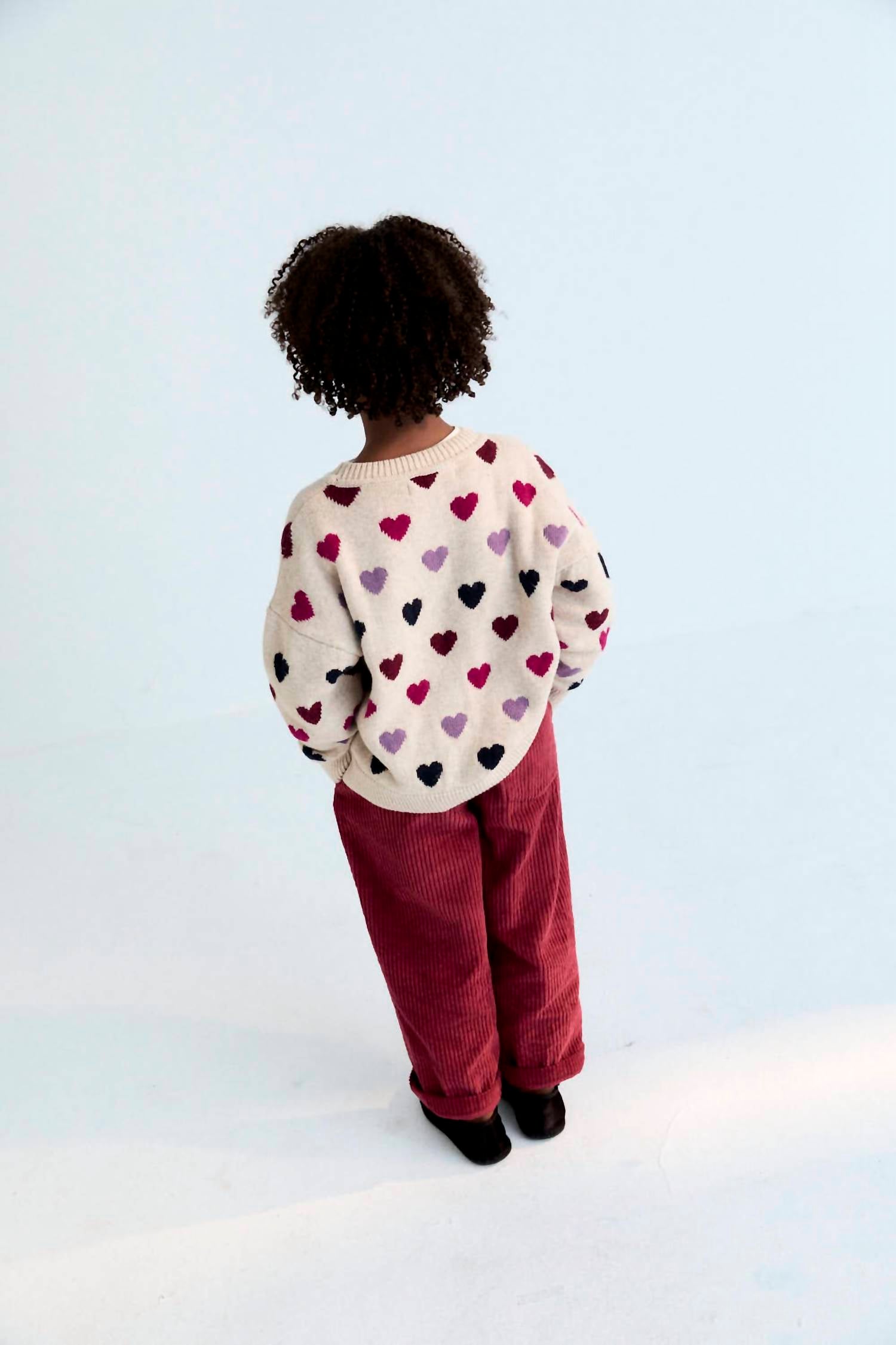 The New Society Cora Sweater in white - kids' sweater - alternate view