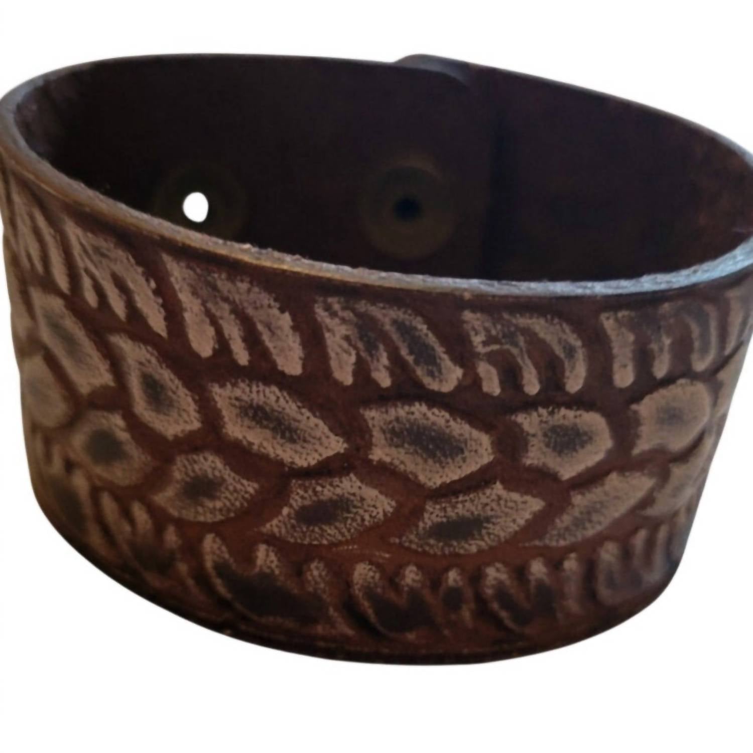 A Rare Bird - Hand-tooled Leather Bracelet