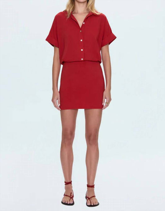 Pistola - Blythe Short Sleeve Shirt Mini Dress