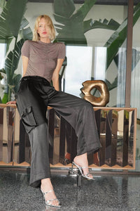 Lna - Lou Silky Cargo Pant
