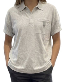 Brunello Cucinelli - Polo shirt with crystal logo