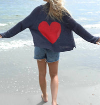 Wooden Ships - Heart Back Chunky Cotton Cardigan