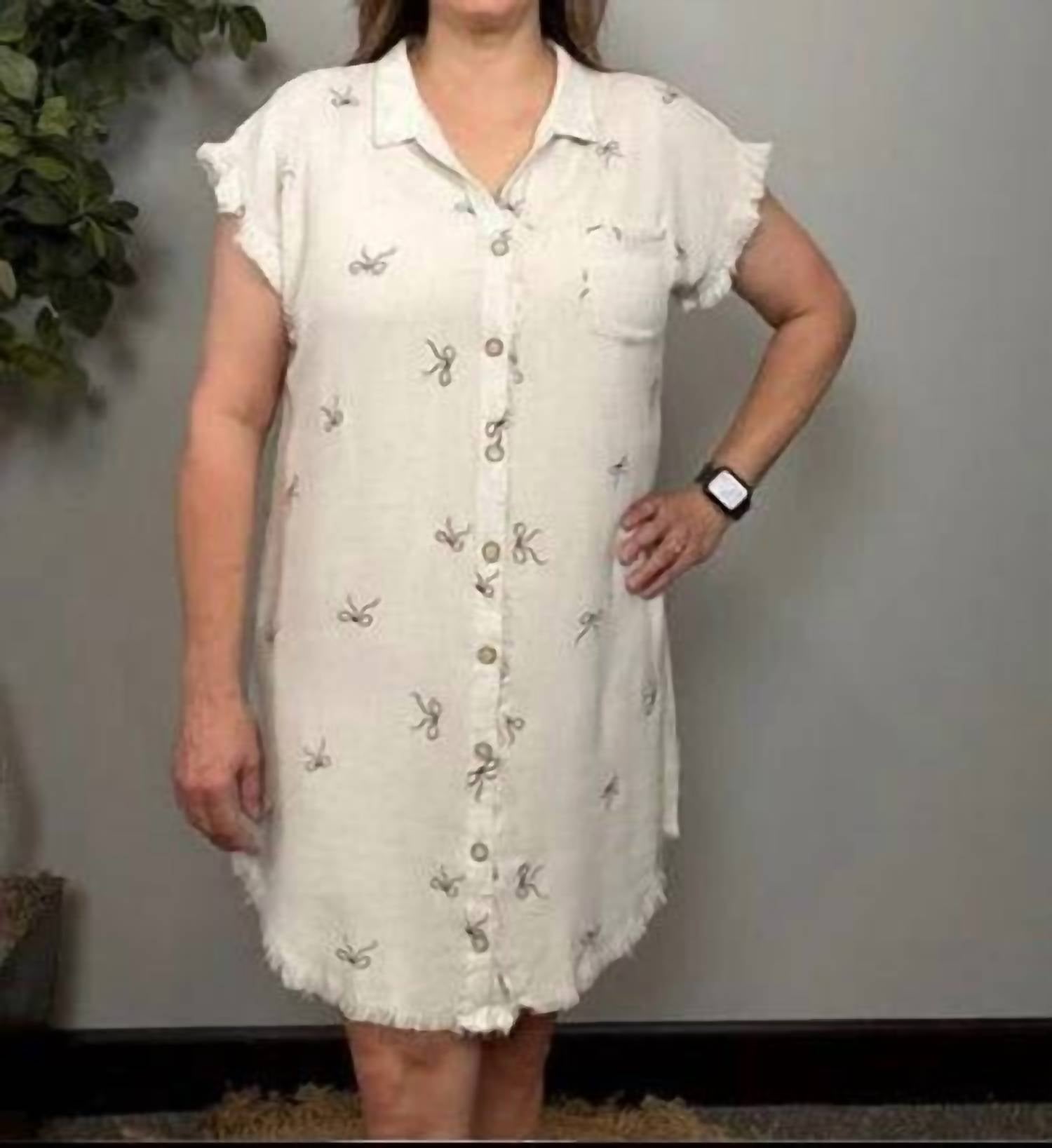 Umgee - Desert Ribbon Linen Dress