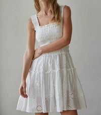 By Together - Woven Cotton Eyelet Mini Dress