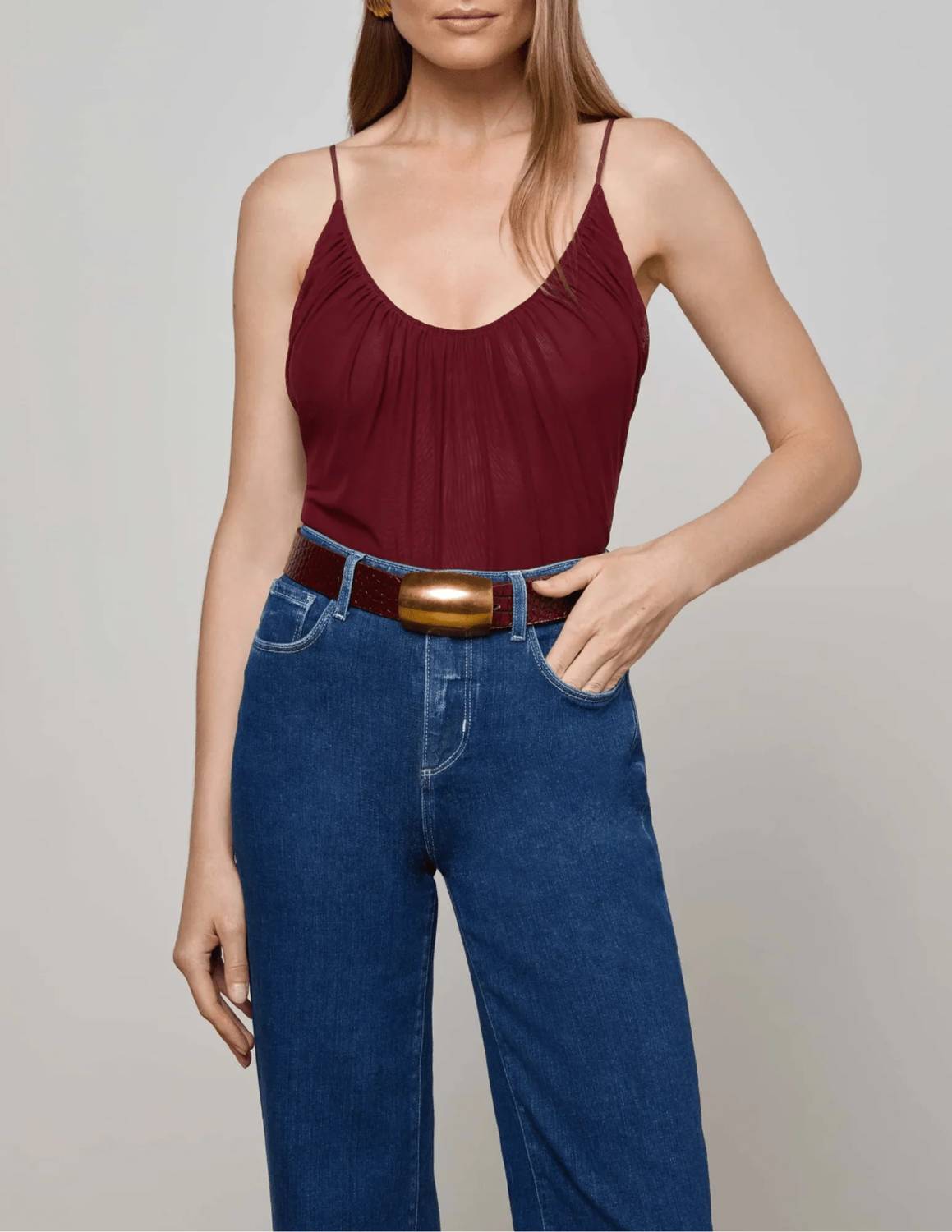 L'Agence - Gelina Ruched Bodysuit