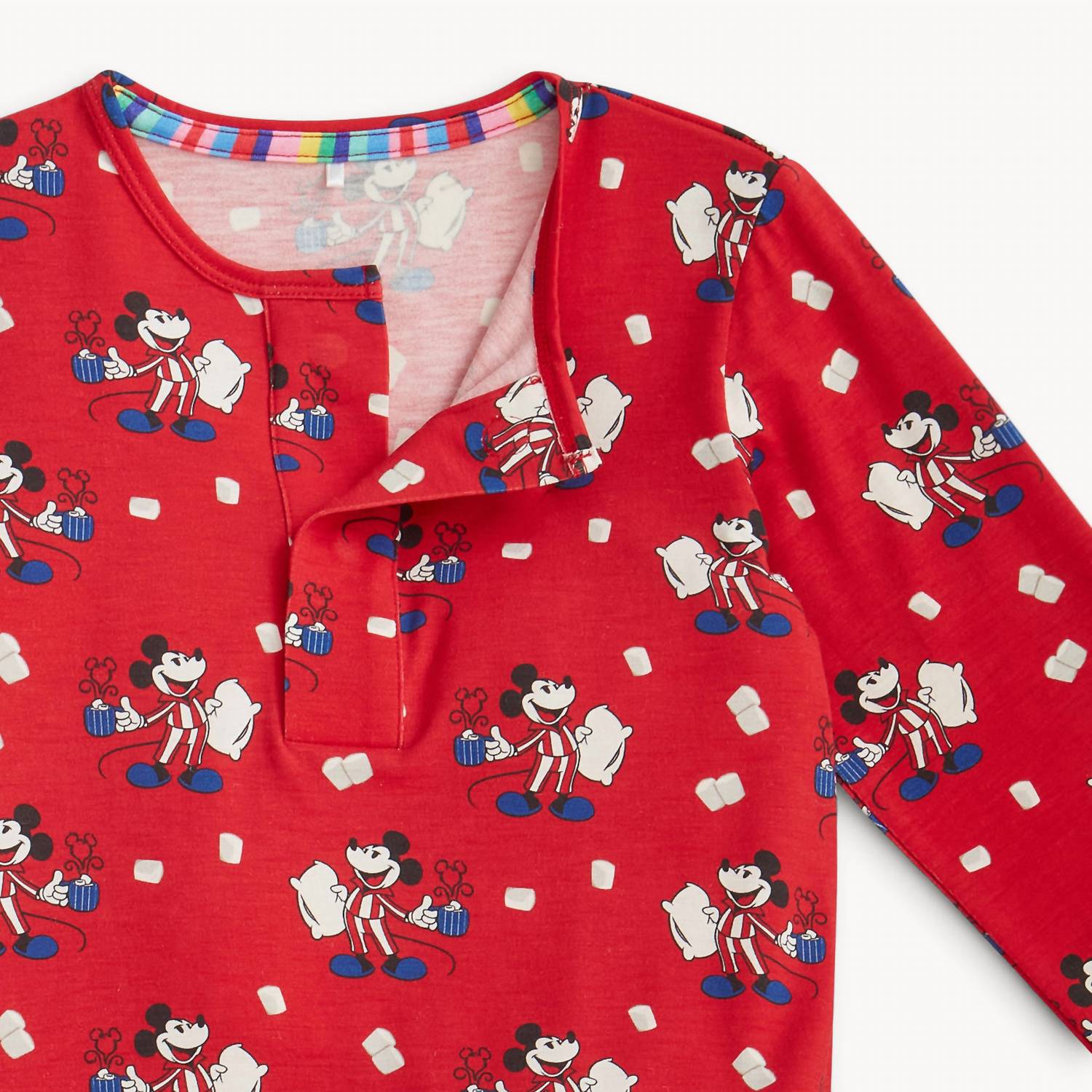 magnetic me Kid's Magnetic Pajama Set in red cocoa club - kids' sleepwear - detail view