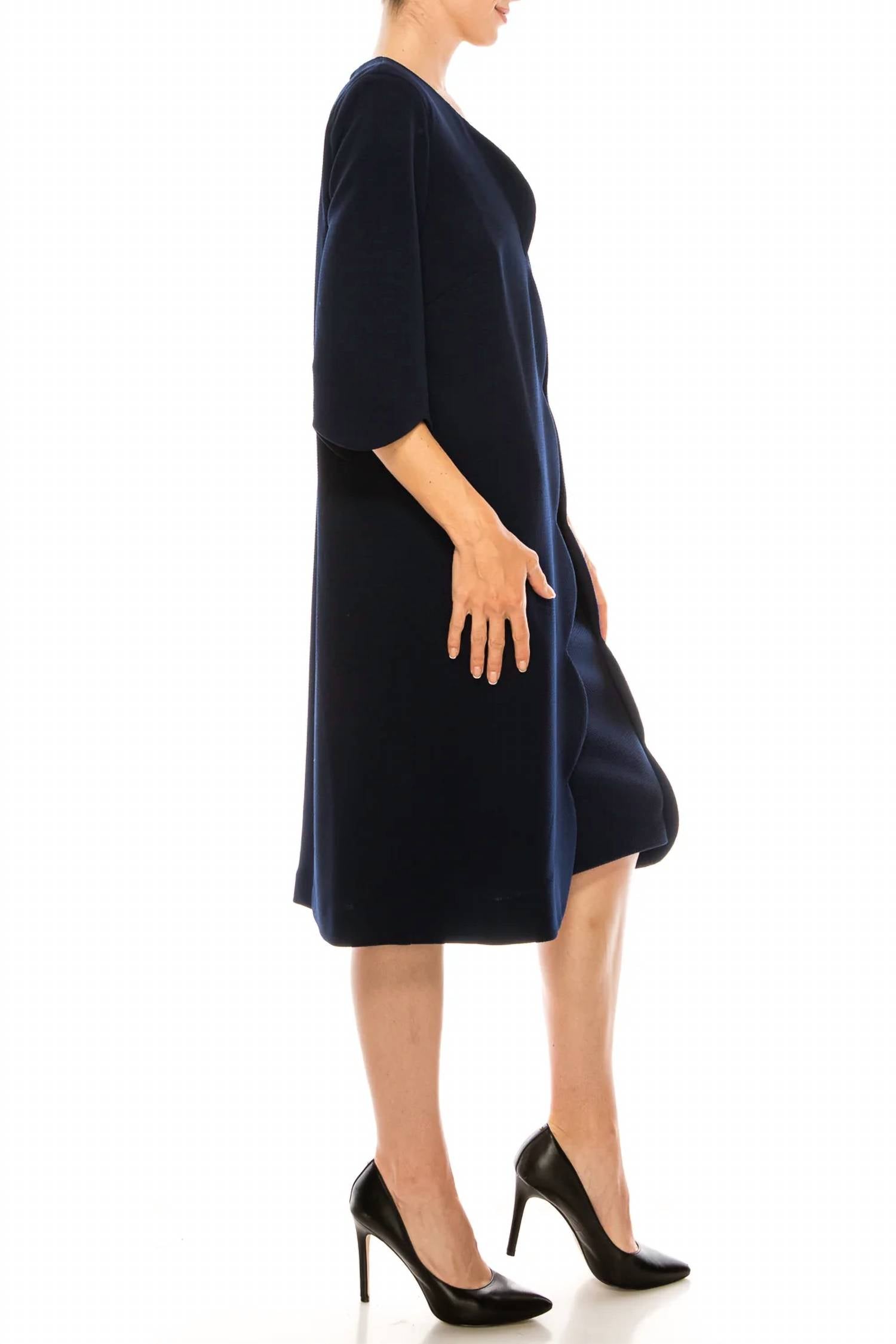 Maya Brooke - 3/4 Sleeve 2 Piece Jacket Dress - Plus