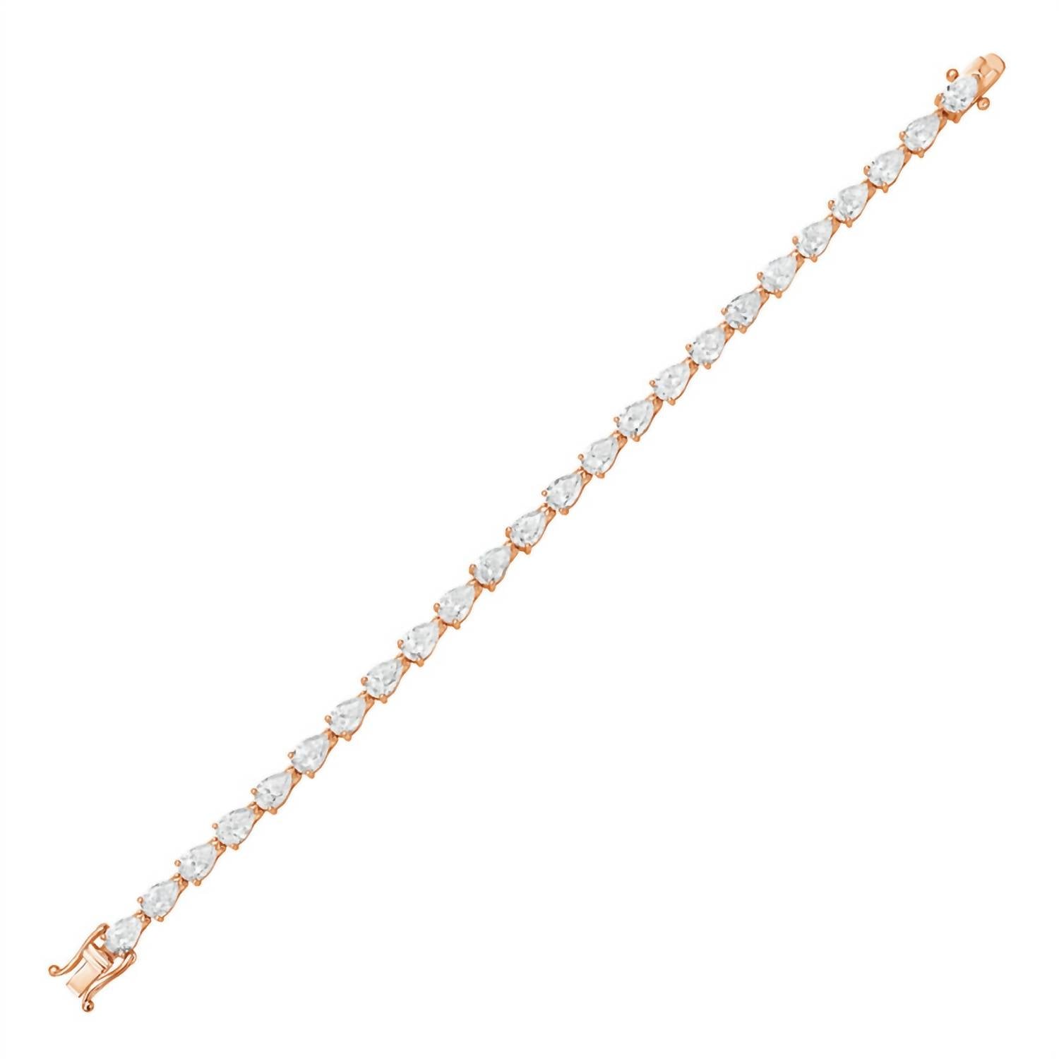 Diana M Jewels - Women's Pear Lab-Grown Diamond Jewelry Bracelet (56.00 Ct) - Signature