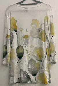 Dolcezza - Women's Abstract Watercolor Floral Print Top