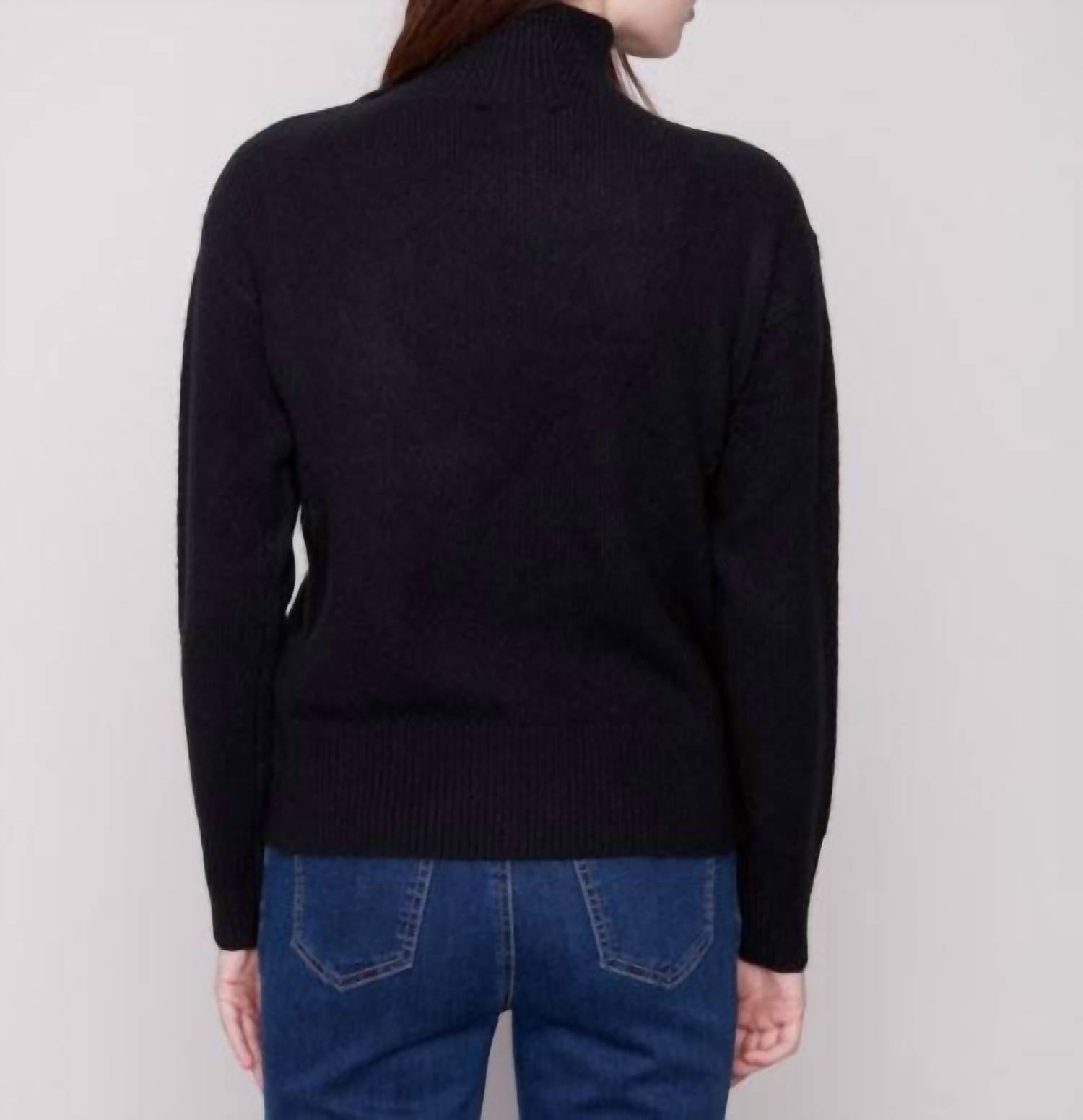 Charlie B - Long Sleeve Mock Neck Sweater