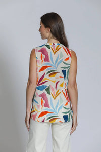 Apny - Sleeveless Button Blouse