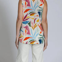 Apny - Sleeveless Button Blouse