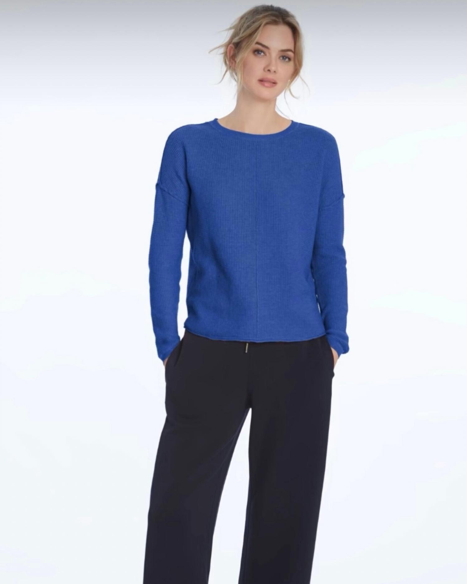 Elliott Lauren - Waffle Stitch Drop Shoulder Sweater