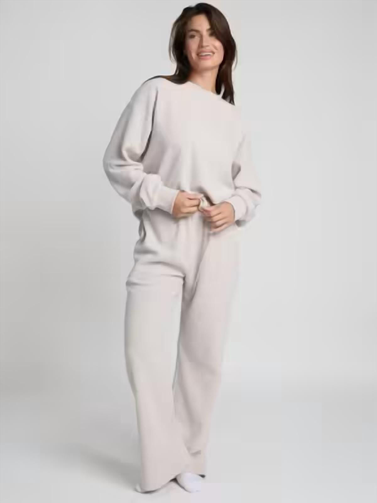 Comfrt - Waffle Lounge Long Sleeve Top