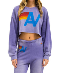 Aviator Nation - Cropped Crew Sweatshirt